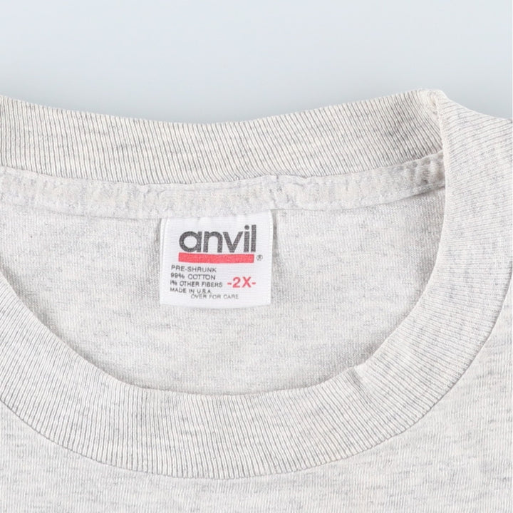 90'S Anvil LOONEY TUNES Character Print T-Shirt, Made in USA, Men's XXL equivalent, Vintage cotton gray type Vintage Second Hand