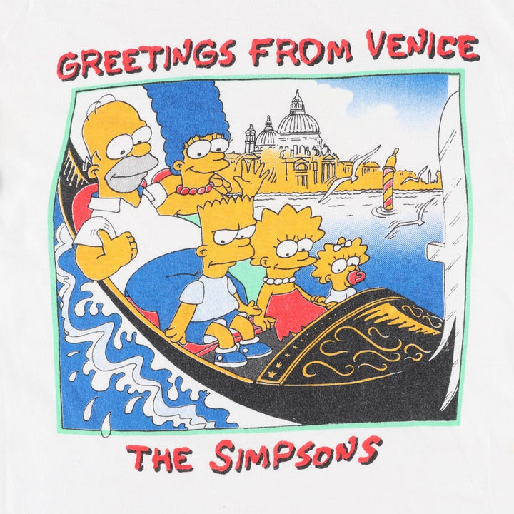 ~90'S THE SIMPSONS Character Print T-Shirt, Men's Size S (Equivalent), Vintage unclear white type Vintage Second Hand