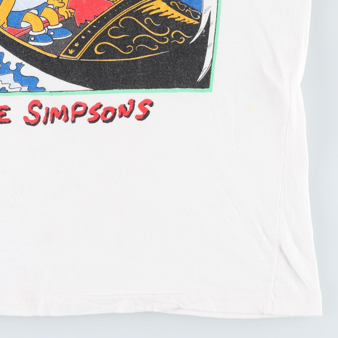 ~90'S THE SIMPSONS Character Print T-Shirt, Men's Size S (Equivalent), Vintage unclear white type Vintage Second Hand