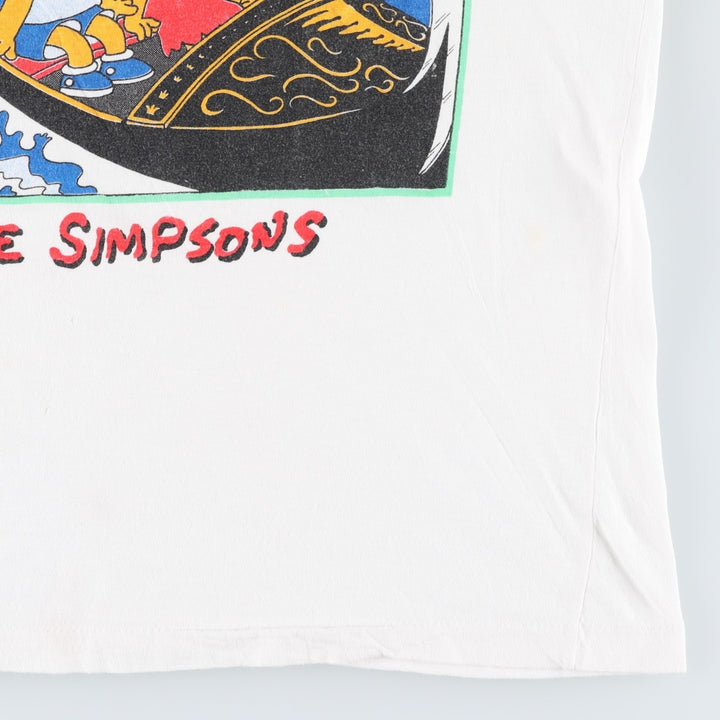 ~90'S THE SIMPSONS Character Print T-Shirt, Men's Size S (Equivalent), Vintage unclear white type Vintage Second Hand
