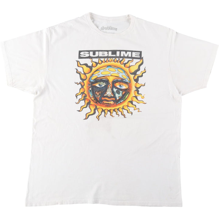SUBLIME Band T-shirt, Men's XL size cotton white type Vintage Second Hand