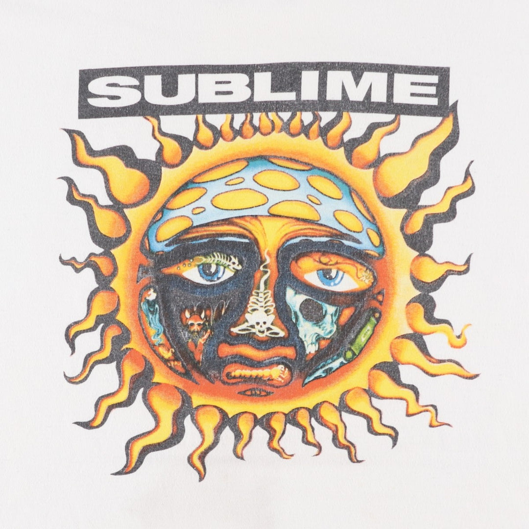 SUBLIME Band T-shirt, Men's XL size cotton white type Vintage Second Hand