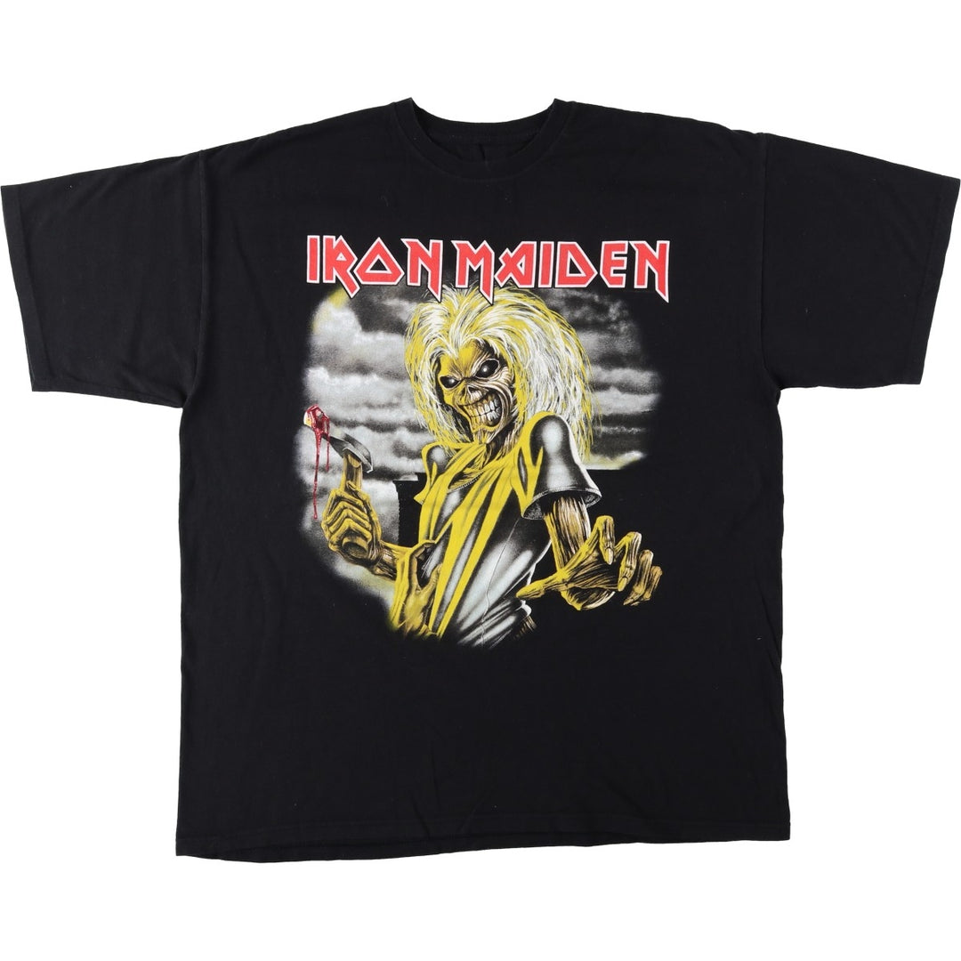 IRON MAIDEN Iron Maiden Band T-shirt Band T Men's XL size unclear black type Vintage Second Hand