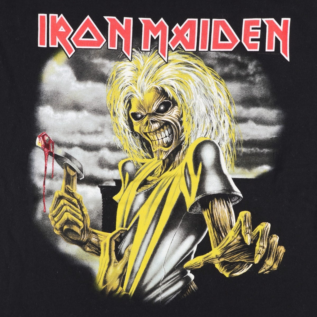 IRON MAIDEN Iron Maiden Band T-shirt Band T Men's XL size unclear black type Vintage Second Hand