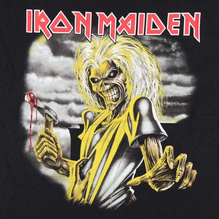 IRON MAIDEN Iron Maiden Band T-shirt Band T Men's XL size unclear black type Vintage Second Hand