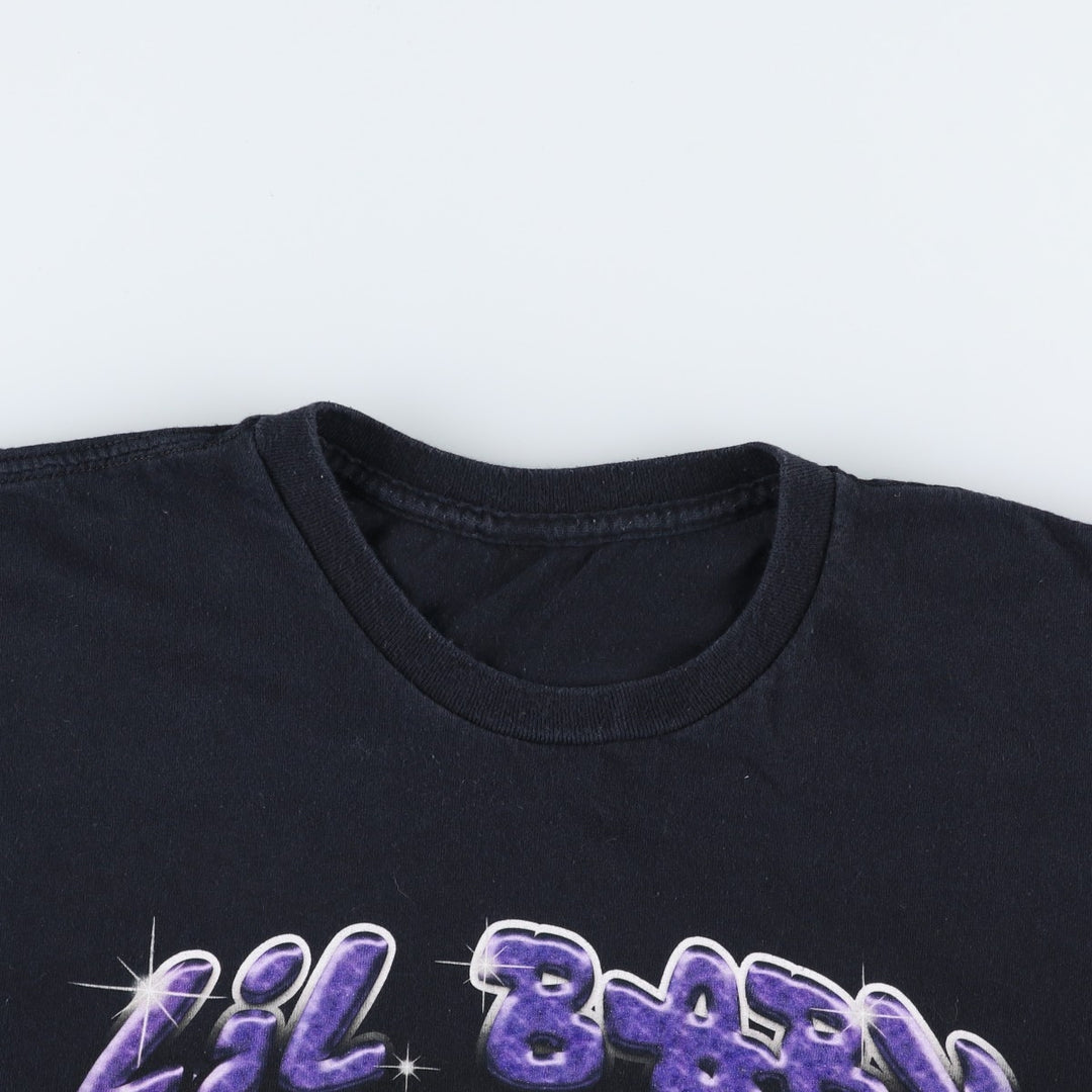 LIL BABY Rap T-shirt, Men's M size unclear black type Vintage Second Hand