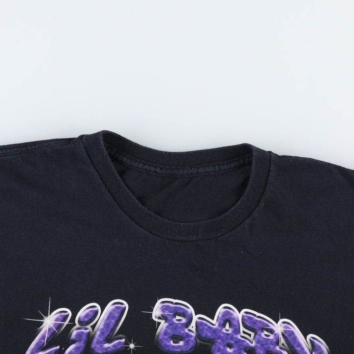 LIL BABY Rap T-shirt, Men's M size unclear black type Vintage Second Hand