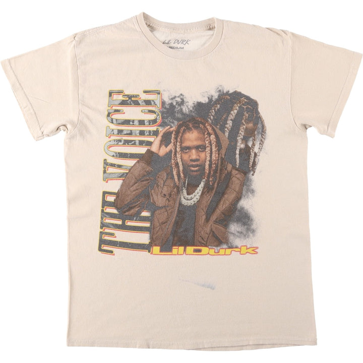LIL DURK Rap T-Shirt (Men's Size M) cotton Beige type Vintage Second Hand