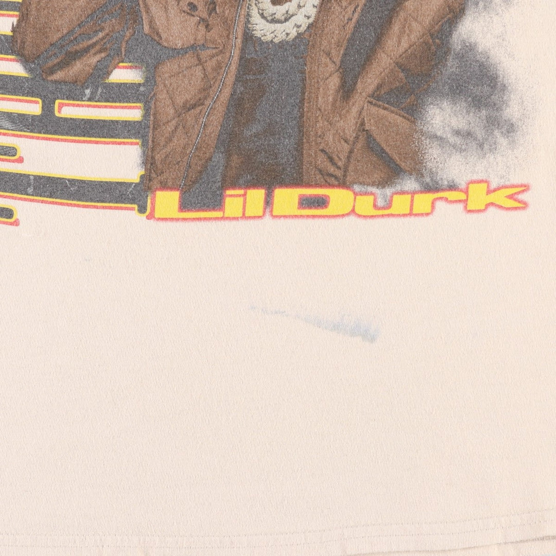 LIL DURK Rap T-Shirt (Men's Size M) cotton Beige type Vintage Second Hand