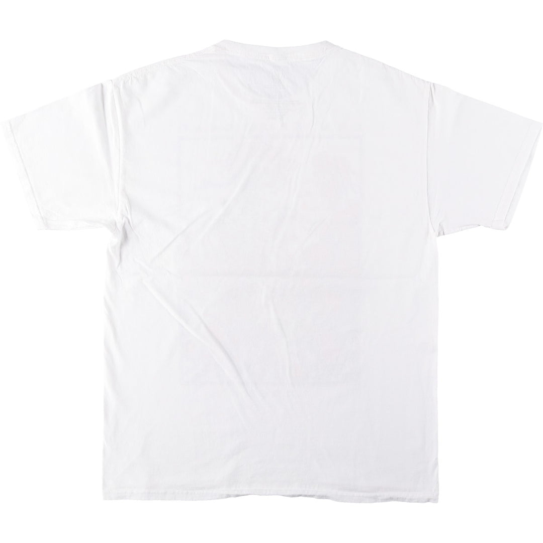 GRATEFUL DEAD Skull Pattern Floral Band T-Shirt (Men's Size L) cotton white type Vintage Second Hand