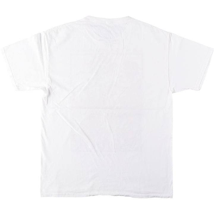 GRATEFUL DEAD Skull Pattern Floral Band T-Shirt (Men's Size L) cotton white type Vintage Second Hand