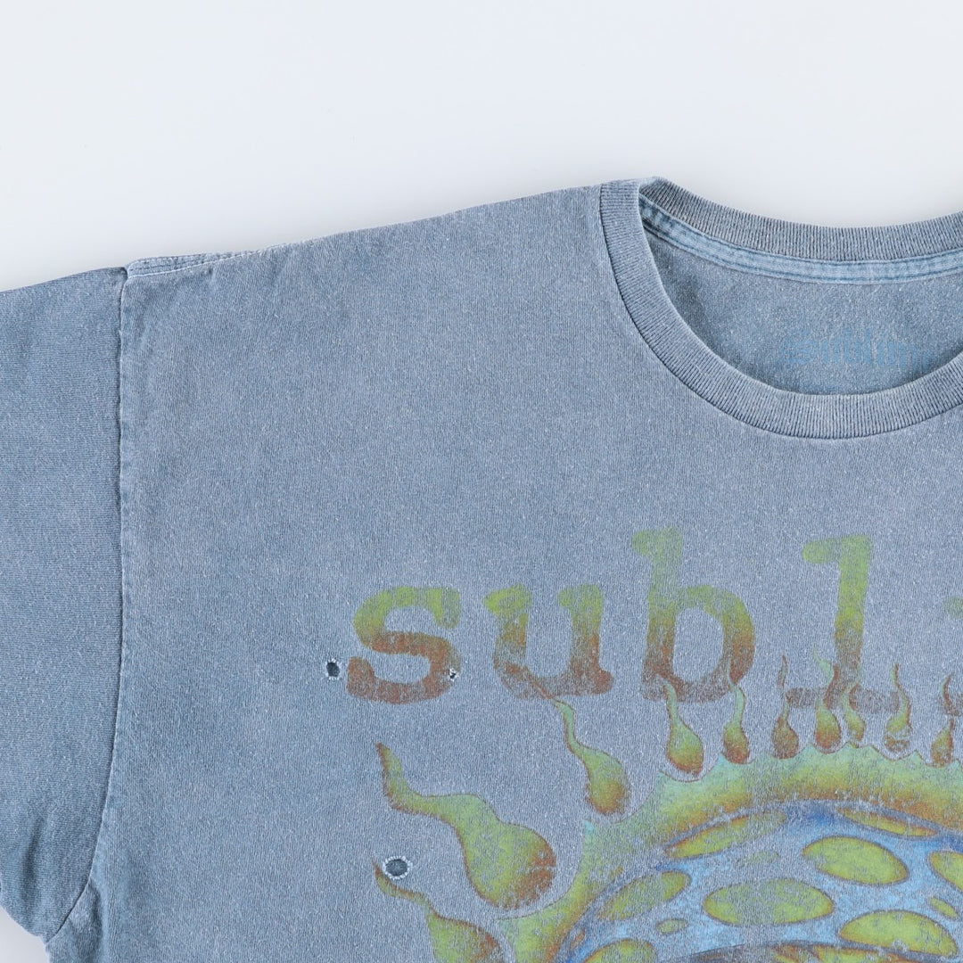 SUBLIME Band T-shirt, Men's M size cotton blue type Vintage Second Hand