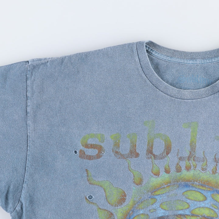 SUBLIME Band T-shirt, Men's M size cotton blue type Vintage Second Hand