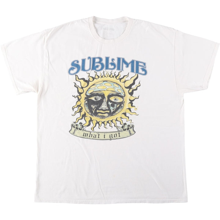 SUBLIME Band T-shirt, Men's XL size cotton white type Vintage Second Hand