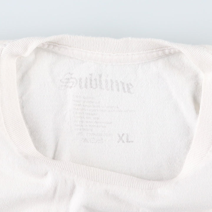 SUBLIME Band T-shirt, Men's XL size cotton white type Vintage Second Hand