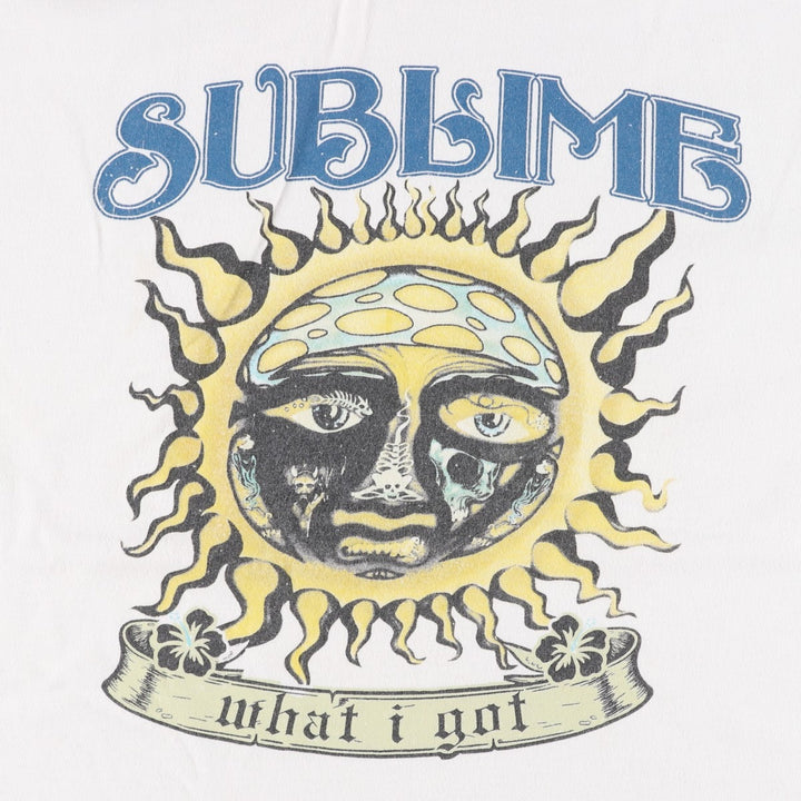 SUBLIME Band T-shirt, Men's XL size cotton white type Vintage Second Hand