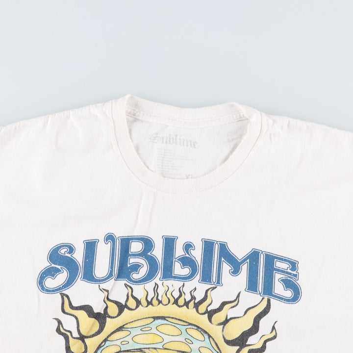 SUBLIME Band T-shirt, Men's XL size cotton white type Vintage Second Hand