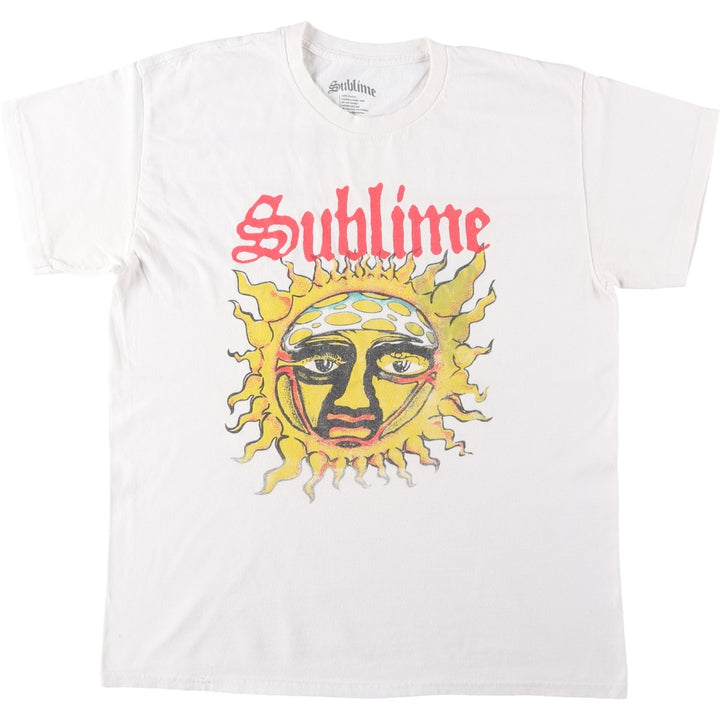 SUBLIME Band T-shirt, Men's L size cotton white type Vintage Second Hand