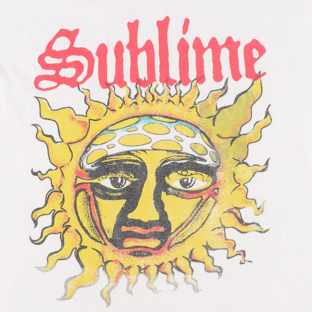 SUBLIME Band T-shirt, Men's L size cotton white type Vintage Second Hand