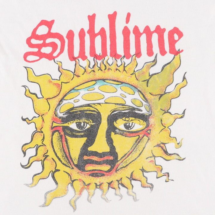 SUBLIME Band T-shirt, Men's L size cotton white type Vintage Second Hand