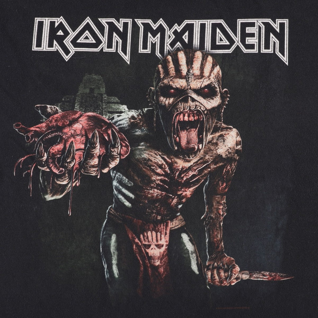 IRON MAIDEN Iron Maiden Band T-shirt Band T Men's XL size unclear black type Vintage Second Hand