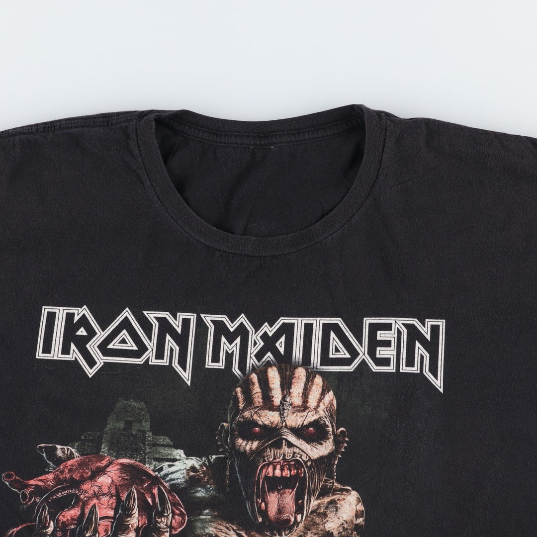 IRON MAIDEN Iron Maiden Band T-shirt Band T Men's XL size unclear black type Vintage Second Hand