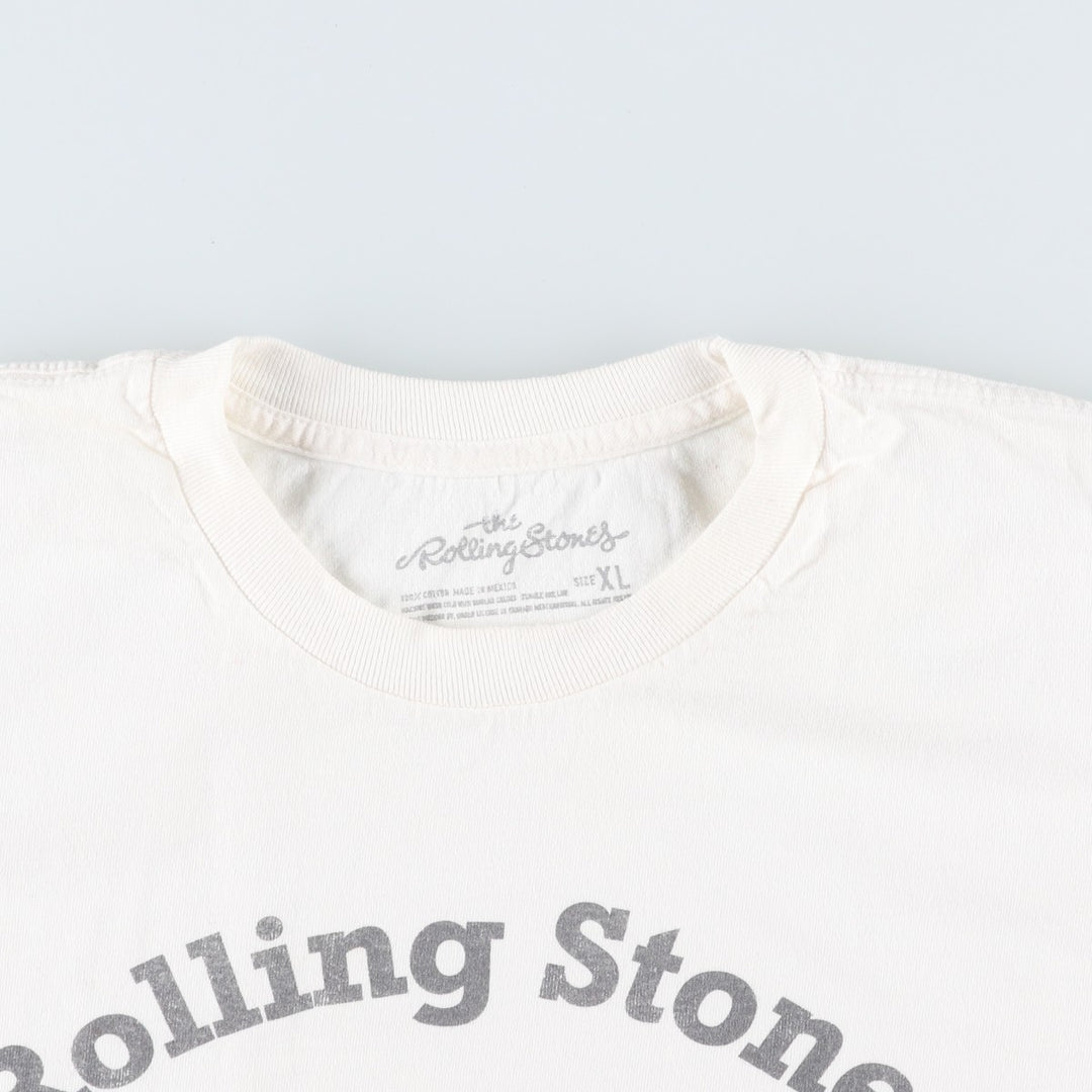 The Rolling Stones Band T-shirt, Men's XL cotton white type Vintage Second Hand