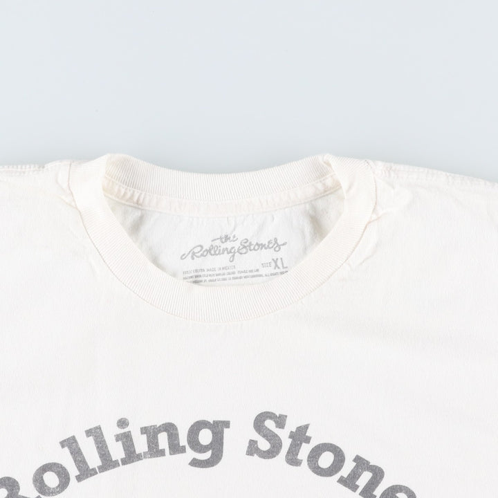 The Rolling Stones Band T-shirt, Men's XL cotton white type Vintage Second Hand