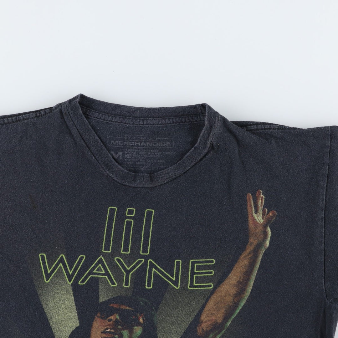 LIVE NATION MERCHANDISE LIL WAYNE Rap T-Shirt (Men's Size M) cotton black type Vintage Second Hand