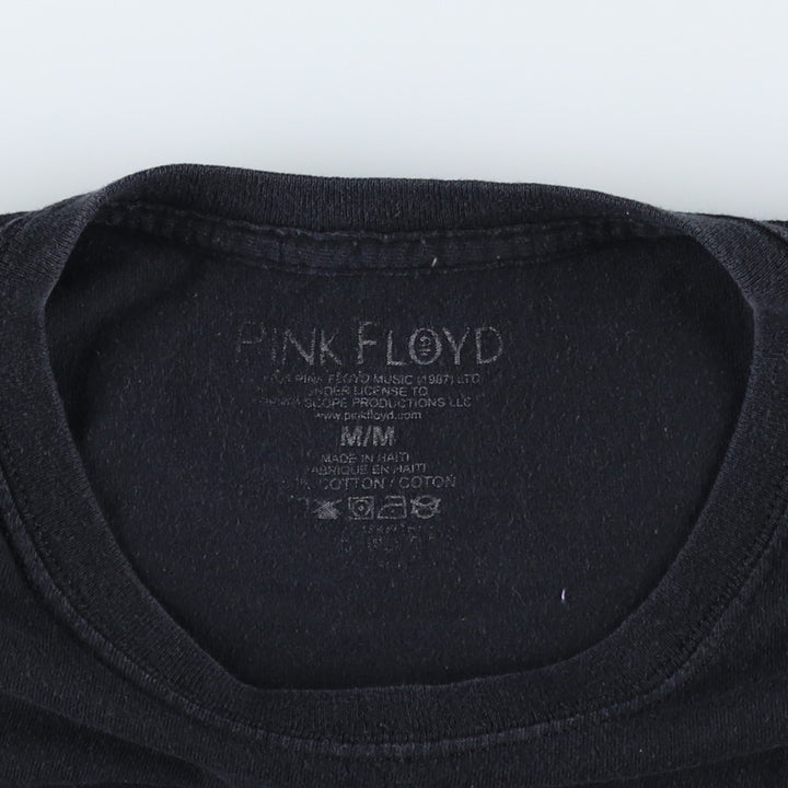 PINK FLOYD Pink Floyd Band T-shirt Band T Men's M size cotton black type Vintage Second Hand