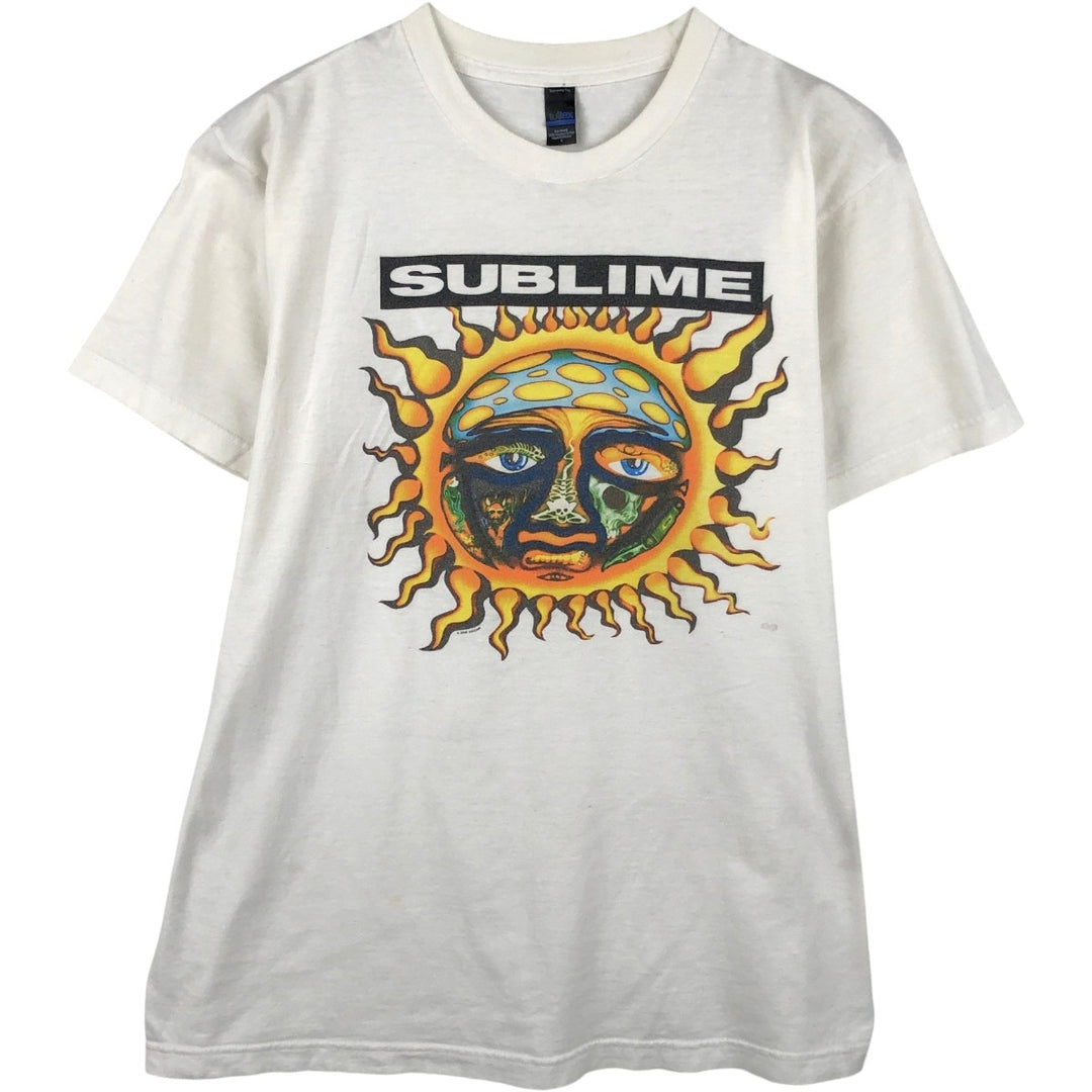 00'S Tartex TULTEX SUBLIME Band T-shirt, Men's size L cotton white type Vintage Second Hand