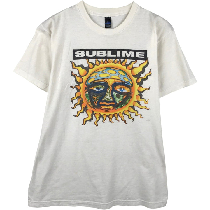 00'S Tartex TULTEX SUBLIME Band T-shirt, Men's size L cotton white type Vintage Second Hand