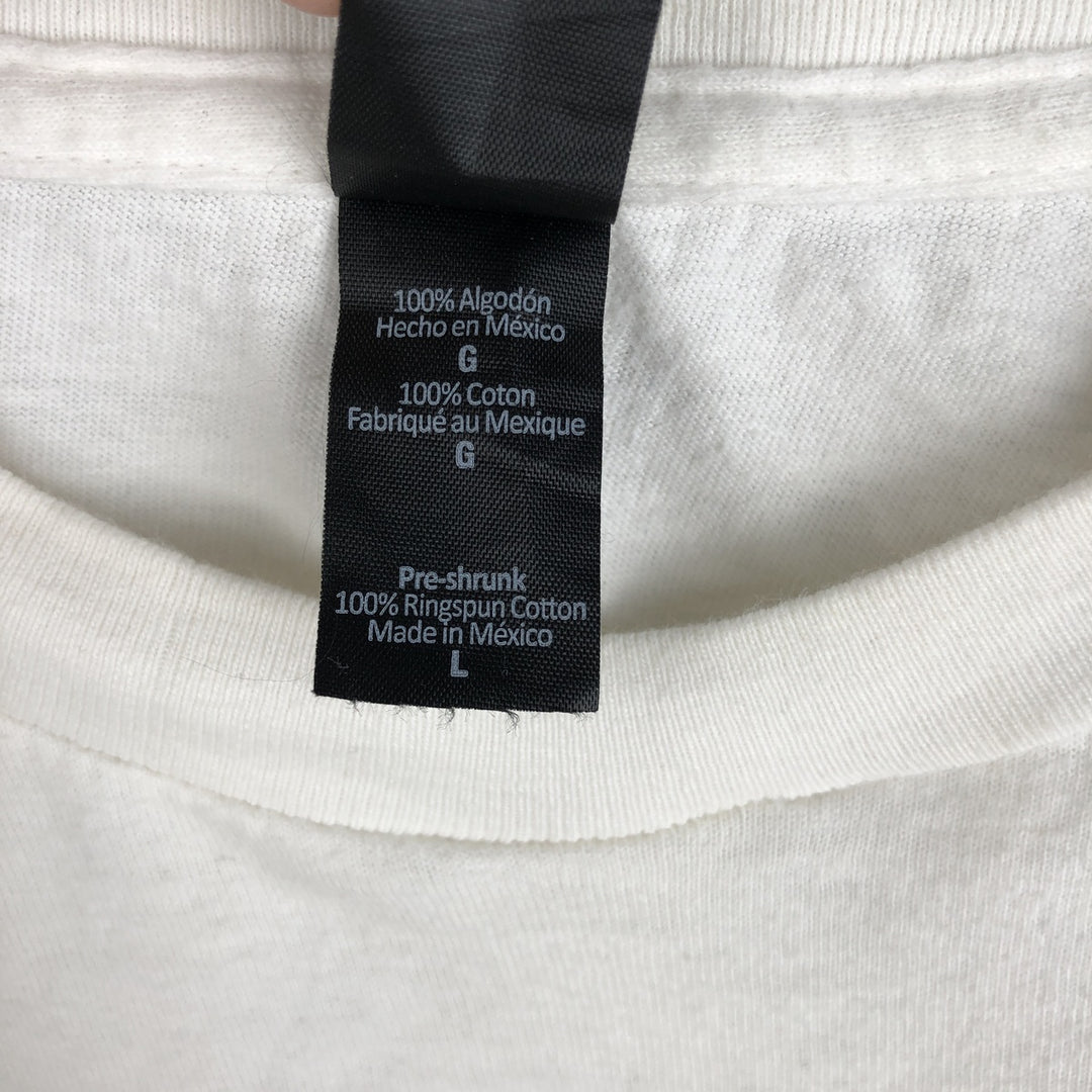 00'S Tartex TULTEX SUBLIME Band T-shirt, Men's size L cotton white type Vintage Second Hand