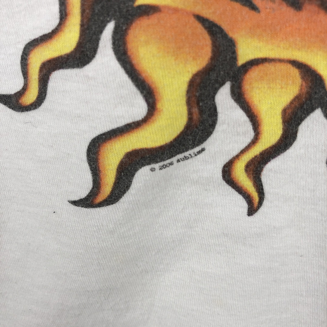 00'S Tartex TULTEX SUBLIME Band T-shirt, Men's size L cotton white type Vintage Second Hand
