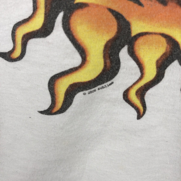 00'S Tartex TULTEX SUBLIME Band T-shirt, Men's size L cotton white type Vintage Second Hand