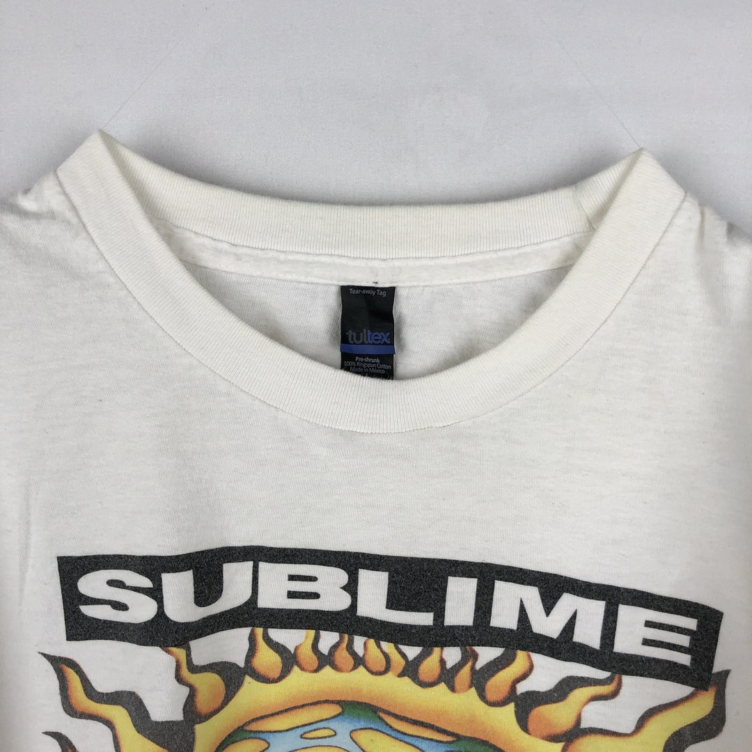 00'S Tartex TULTEX SUBLIME Band T-shirt, Men's size L cotton white type Vintage Second Hand
