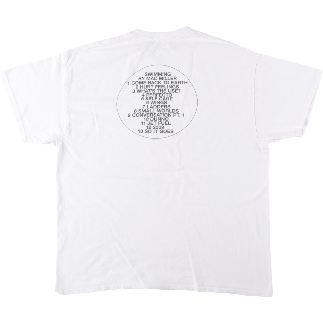 MAC MILLER Wrap T-Shirt (Men's XL equivalent) unclear white type Vintage Second Hand