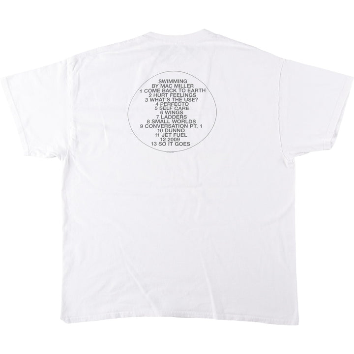 MAC MILLER Wrap T-Shirt (Men's XL equivalent) unclear white type Vintage Second Hand