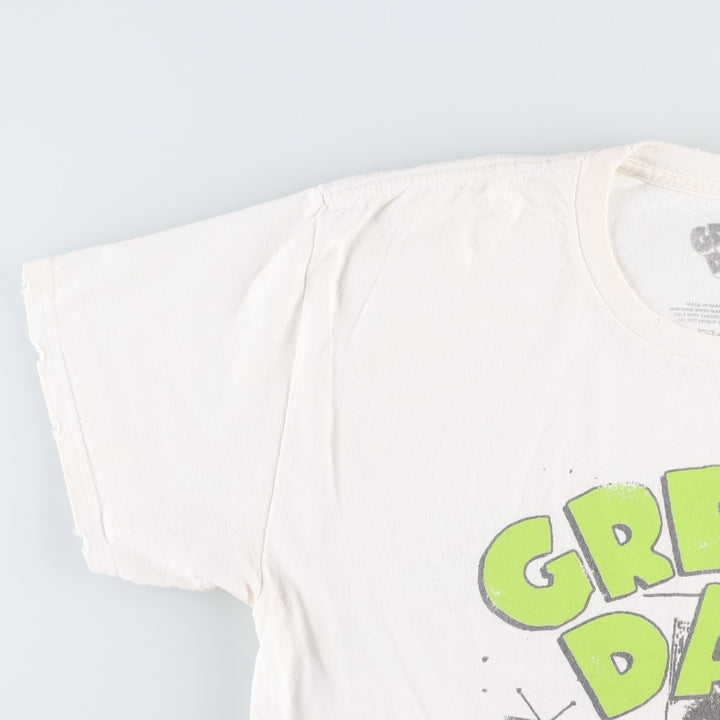 GREEN DAY Green Day Band T-shirt Band T Men's L size cotton white type Vintage Second Hand