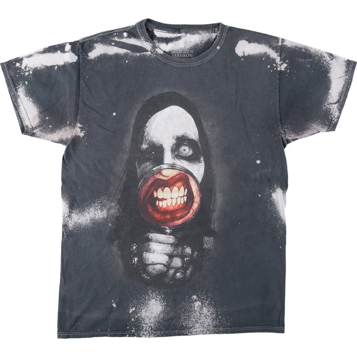 MARILYN MANSON Marilyn Manson Band T-shirt Band T Men's M size cotton black type Vintage Second Hand