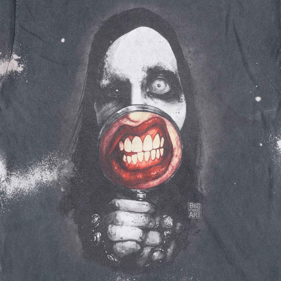 MARILYN MANSON Marilyn Manson Band T-shirt Band T Men's M size cotton black type Vintage Second Hand