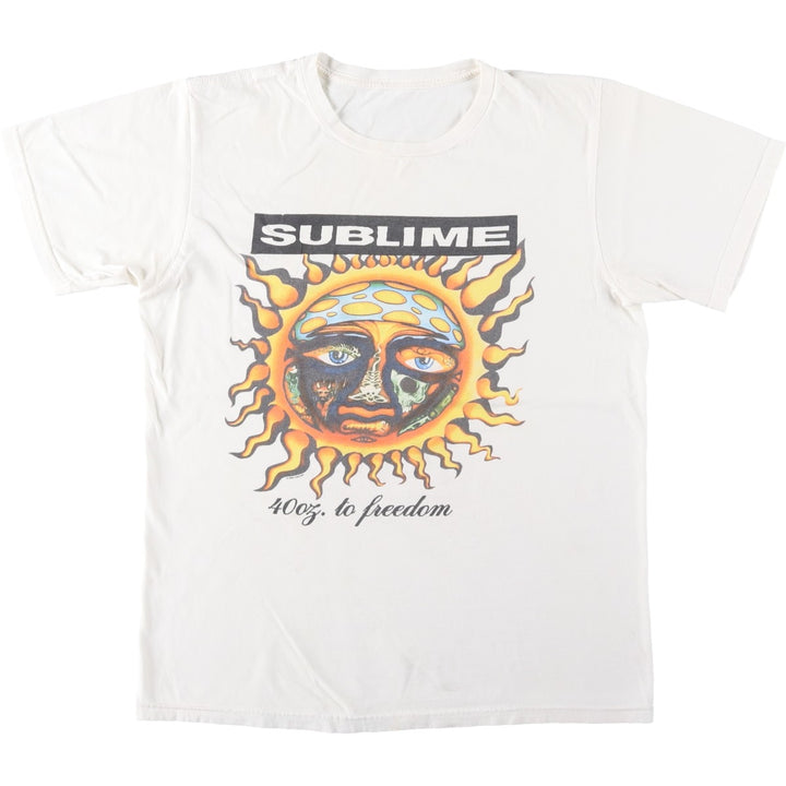 2000'S SUBLIME band t-shirt, men's size S (approx.) unclear white type Vintage Second Hand