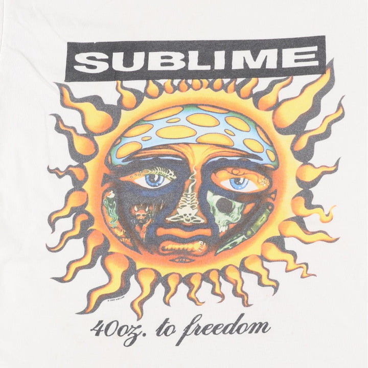 2000'S SUBLIME band t-shirt, men's size S (approx.) unclear white type Vintage Second Hand