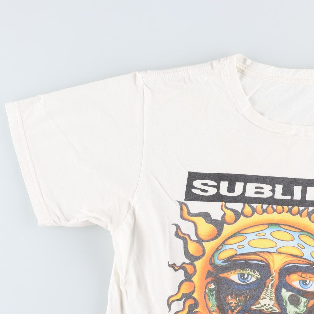 2000'S SUBLIME band t-shirt, men's size S (approx.) unclear white type Vintage Second Hand