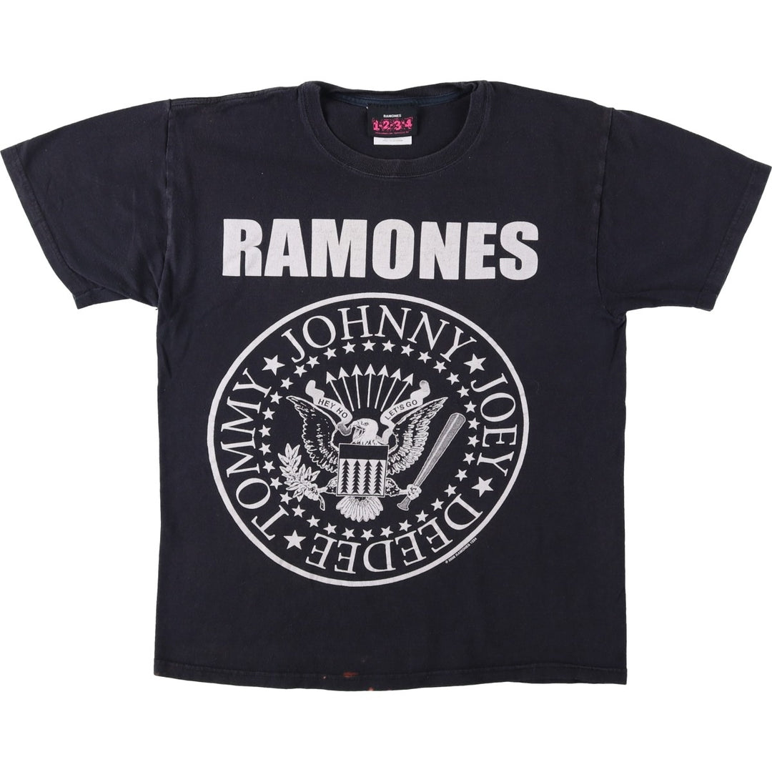 2000'S Ramones Eagle Pattern Band T-Shirt (Men's Size M) cotton black type Vintage Second Hand