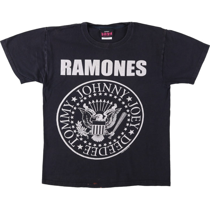 2000'S Ramones Eagle Pattern Band T-Shirt (Men's Size M) cotton black type Vintage Second Hand