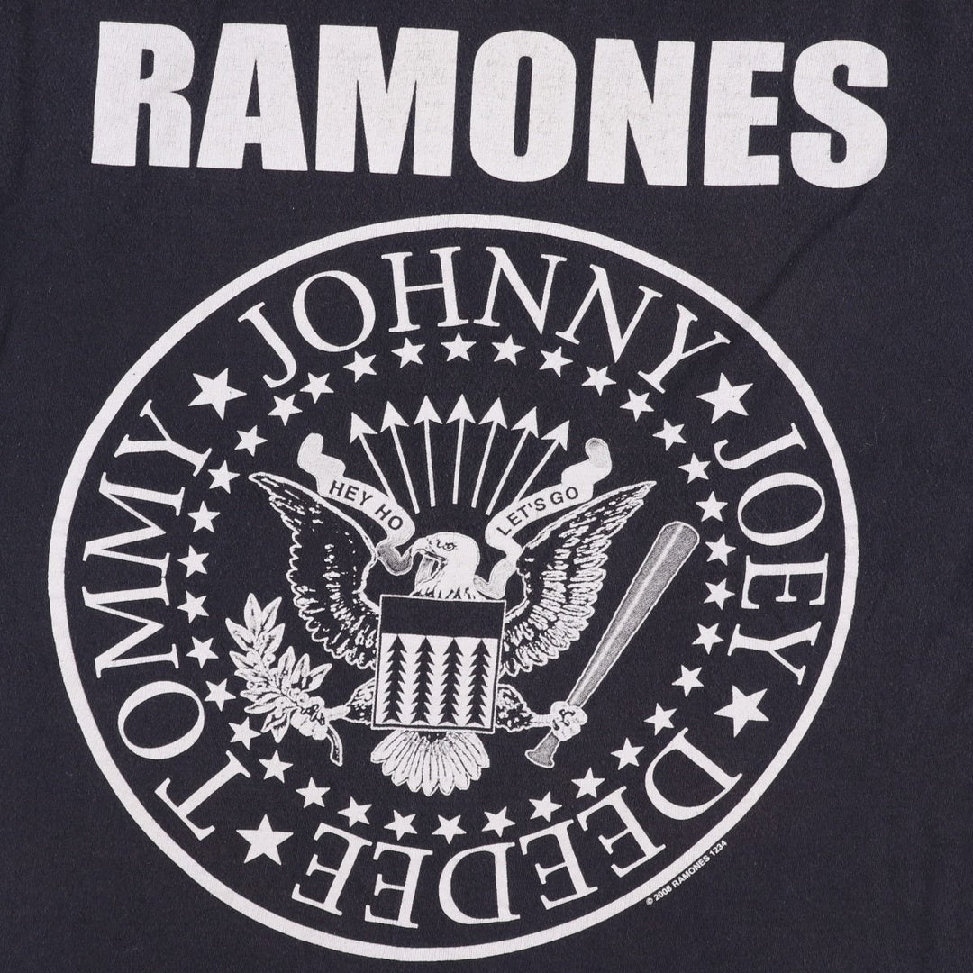 2000'S Ramones Eagle Pattern Band T-Shirt (Men's Size M) cotton black type Vintage Second Hand
