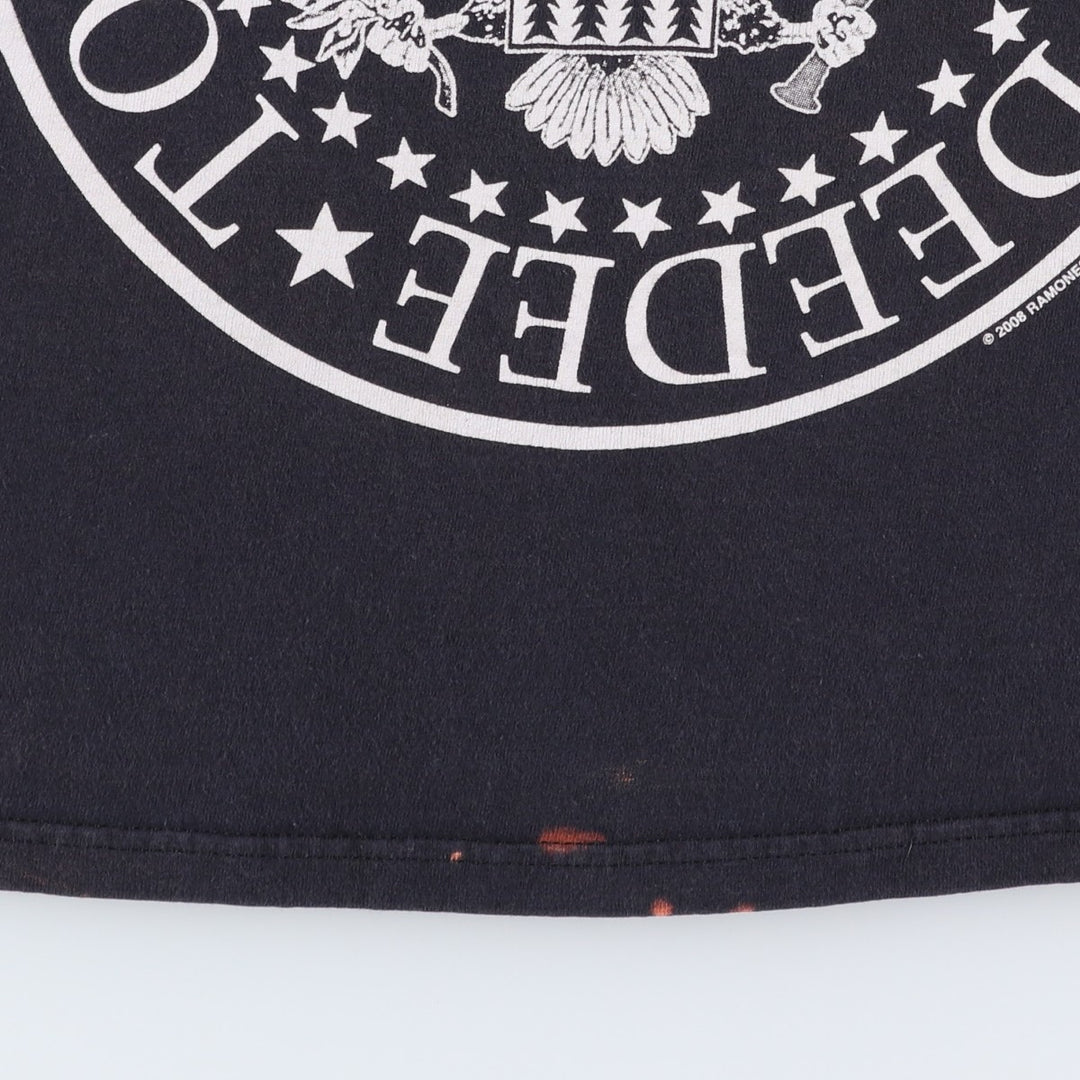 2000'S Ramones Eagle Pattern Band T-Shirt (Men's Size M) cotton black type Vintage Second Hand