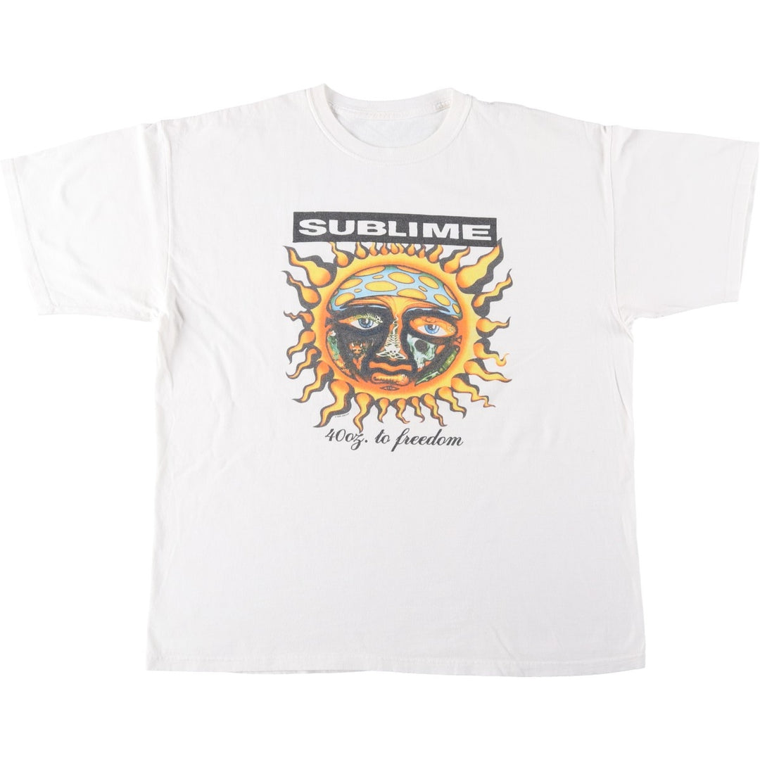 2000'S SUBLIME band t-shirt, men's size XL equivalent. unclear white type Vintage Second Hand