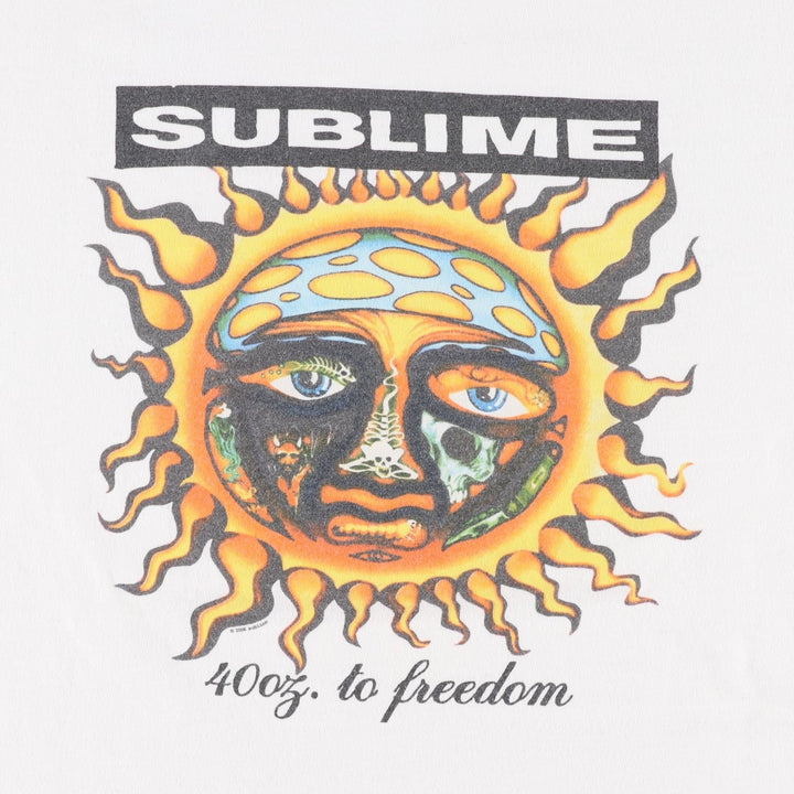 2000'S SUBLIME band t-shirt, men's size XL equivalent. unclear white type Vintage Second Hand